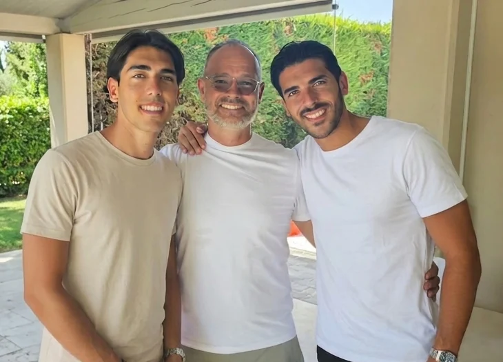 Mes deux grands, Enzo et Lucas, tous les deux dans l'immobilier à Cannes.